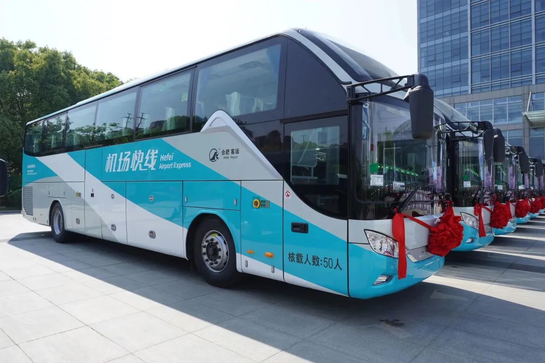 Ankai high-end bus batch delivery to Hefei passenger transport