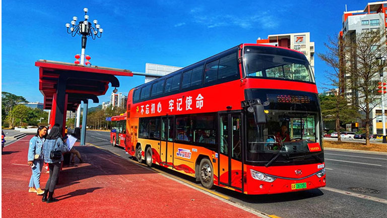 Ankai Double-deckers Ready to Serve Explosively Growing Tourists in Labor-day Holiday